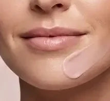 Balm swiped on the chin