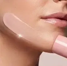 Balm swiped along the jawline
